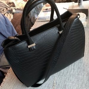 H&M FAUX SNAKESKIN TOTE